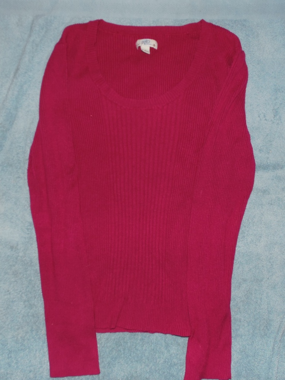 SO Wear It Declare It Women’s Large Ribbed Sweater Pink Long Sleeve Top